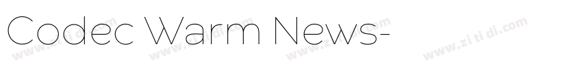 Codec Warm News字体转换